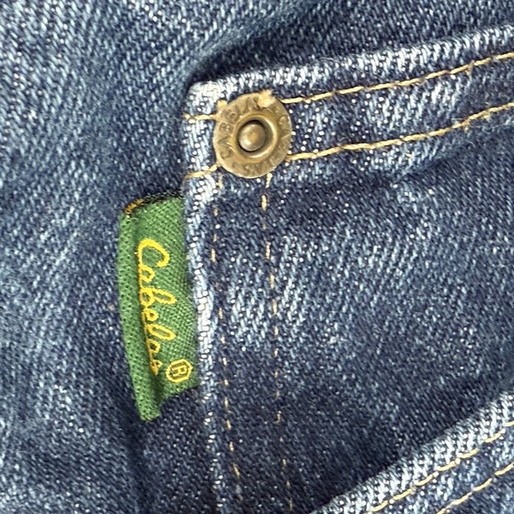 Cabelas Flannel Lined Jeans Men 48x30(46x28) Blue Wash Insulated Warm Workwear - Picture 11 of 12